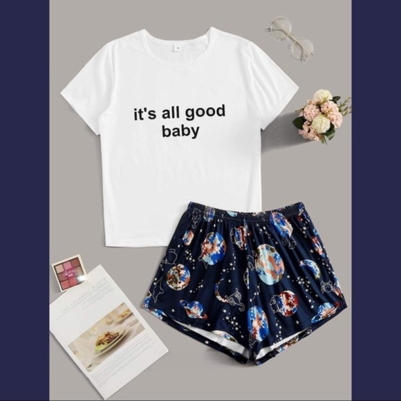 Boutique Other - New Tee & Shorts Pajama Set